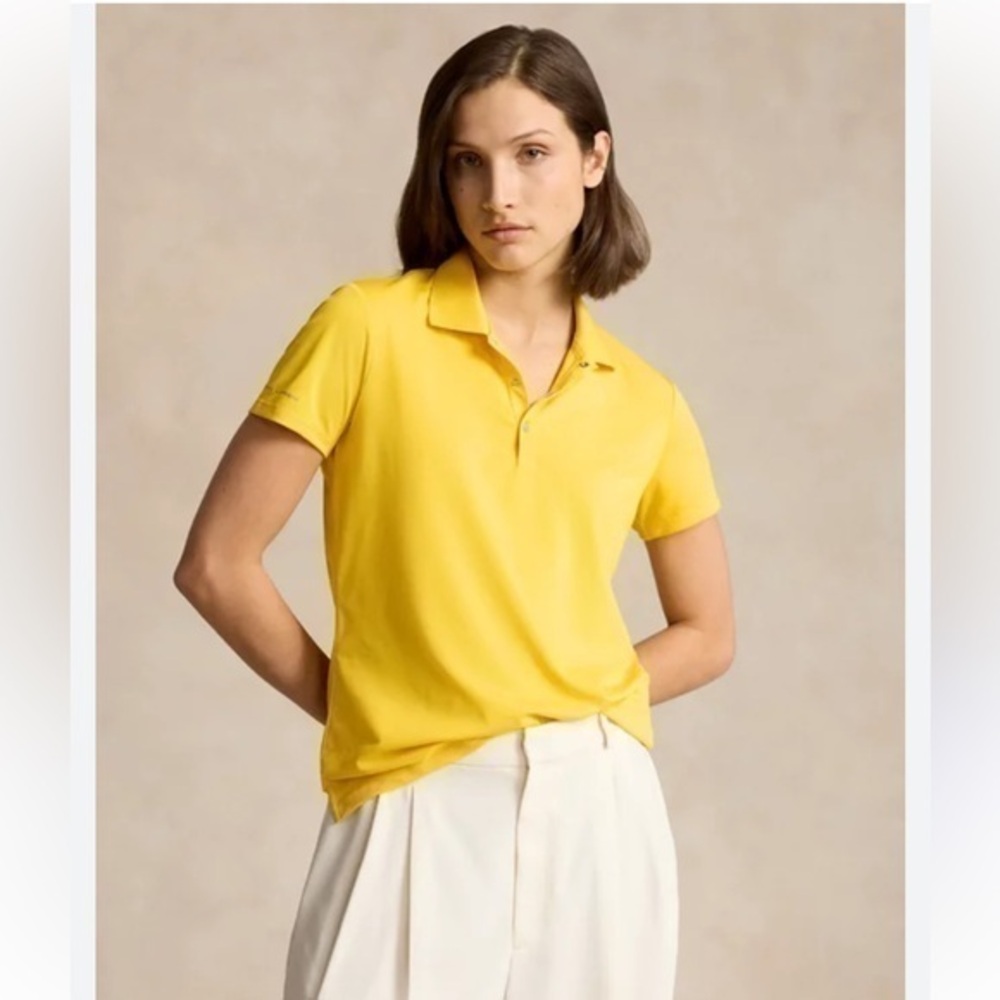 St.John’s Bay | Butter Yellow Short Sleeve Cotton Blend Polo